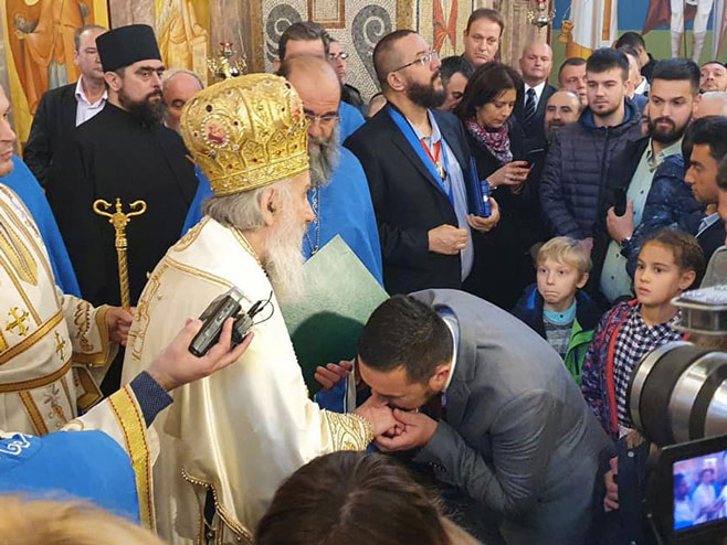 Патријарх Иринеј и Борис Јеринић Патријарх Иринеј и Борис Јеринић - Фото: Facebook