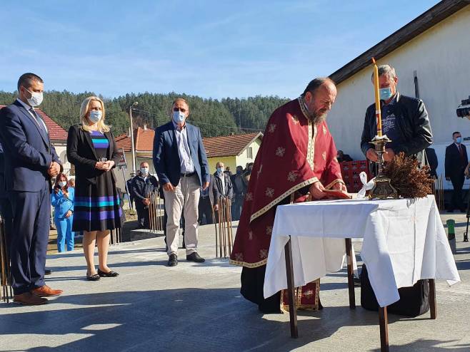 Željka Cvijanović u Čelincu (Foto: RTRS)