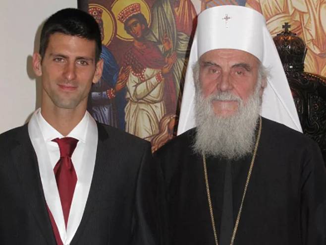 Новак Ђоковић и патријарх Иринеј (фото: Српска православна црква) Новак Ђоковић и патријарх Иринеј (фото: Српска православна црква) -