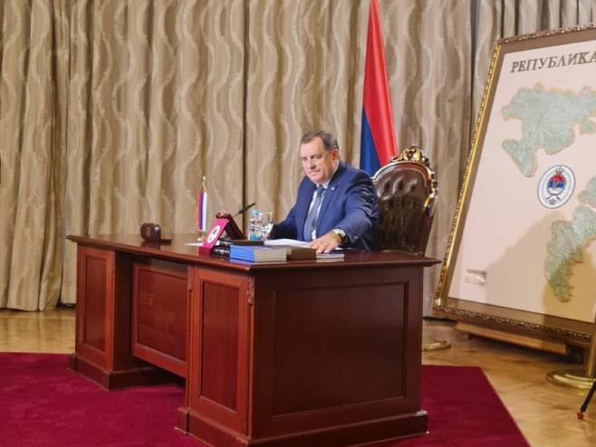 Додик се обраћа Савјету безбједности (Фото: СНСД) Додик се обраћа Савјету безбједности (Фото: СНСД) -
