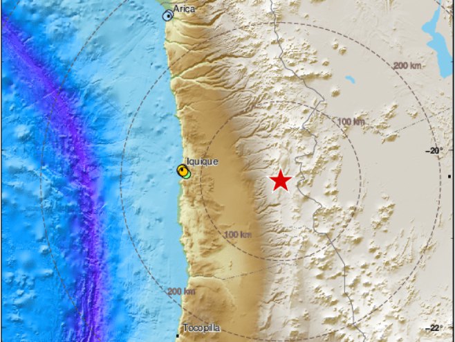 Земљотрес на сјеверу Чилеа (фото:@LastQuake) - 