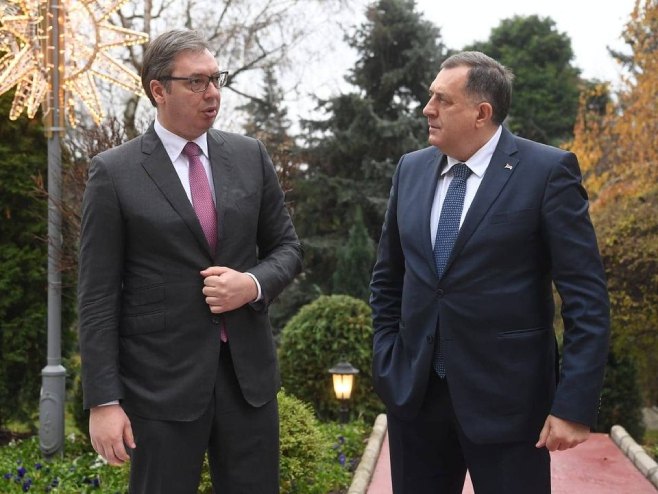 Aleksandar Vučić i Milorad Dodik (Foto: Srna)