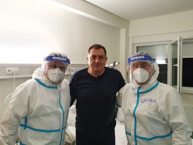 Милорад Додик, Ален Шеранић и Владо Ђајић - Фото: Тwitter