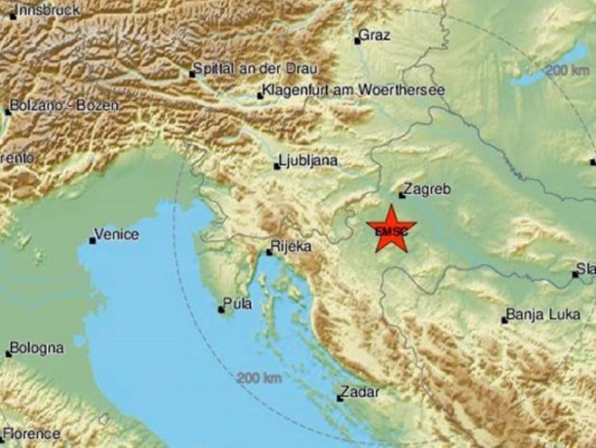 Земљотрес на подручју Петриње (фото:ЕМСЦ) - 