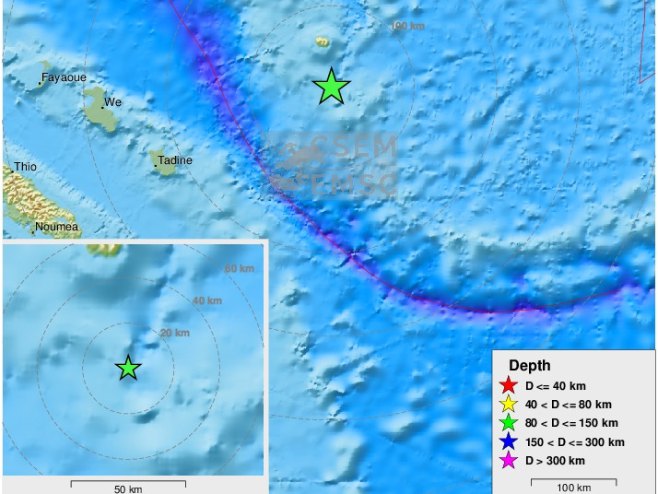 Земљотрес-Вануату (фото:EMSC) - Фото: Тwitter