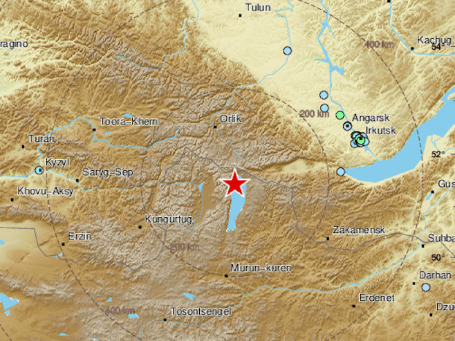 Земљотрес на граници Русије и Монголије (Фото: EMSC) - 