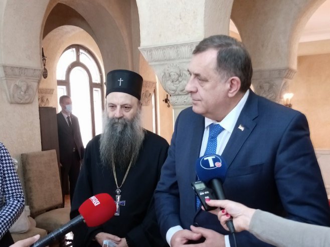 Милорад Додик и патријарх Порфирије Милорад Додик и патријарх Порфирије - Фото: СРНА
