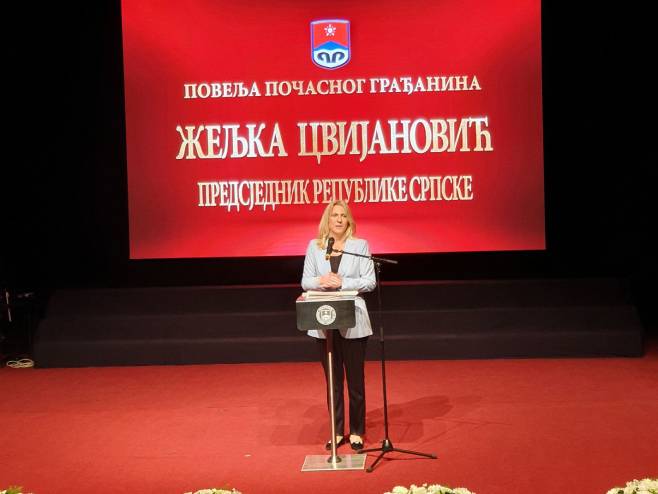 Жељка Цвјановић у Приједору Жељка Цвјановић у Приједору - Фото: РТРС
