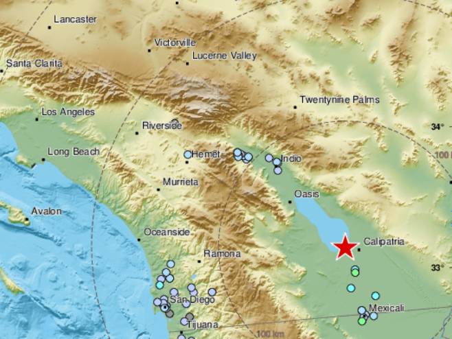 Земљотрес у Калфорнији (Фото: EMSC) - 