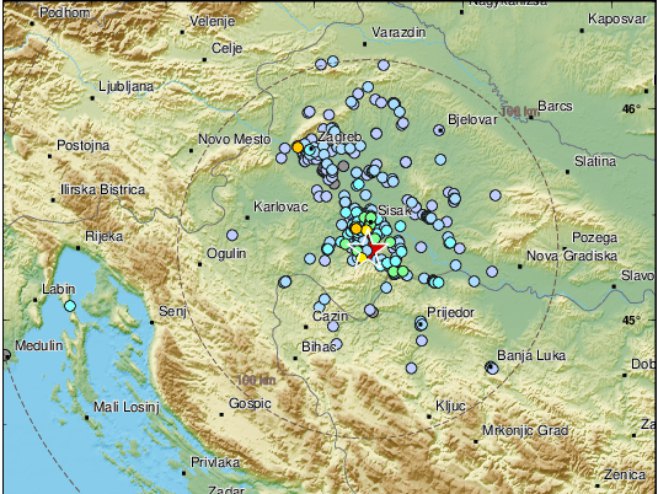 Земљотрес у Петрињи (Фото: EMSC) - 
