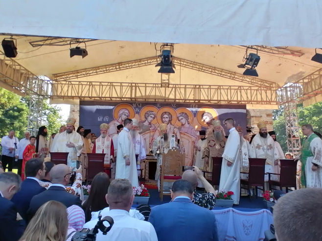 Патријарх Порфирије у Грачаници Патријарх Порфирије у Грачаници - Фото: СРНА