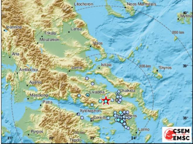 Земљотрес у Грчкој (Foto: EMSC) - 