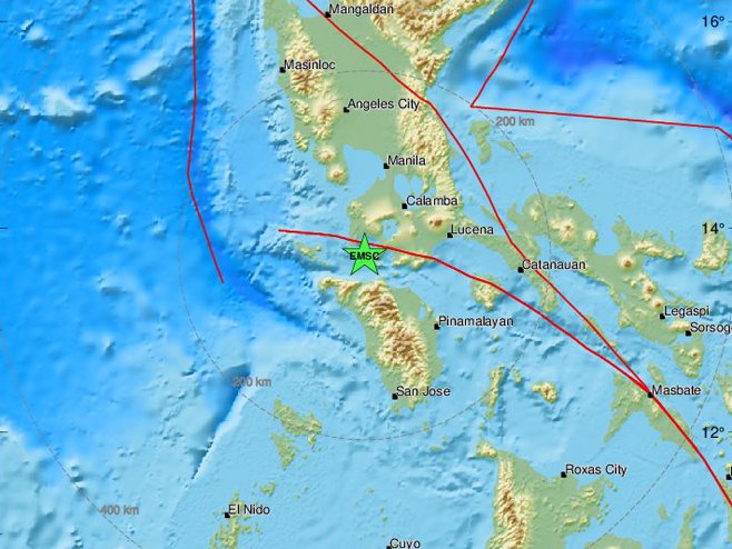 Земљотрес код Филипина (фото: ЕМСЦ) - 