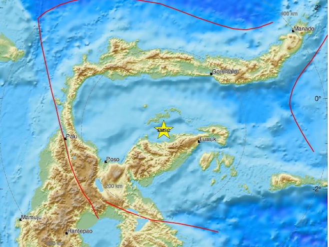 Земљотрес код Индонезије (Фото: EMSC) - 