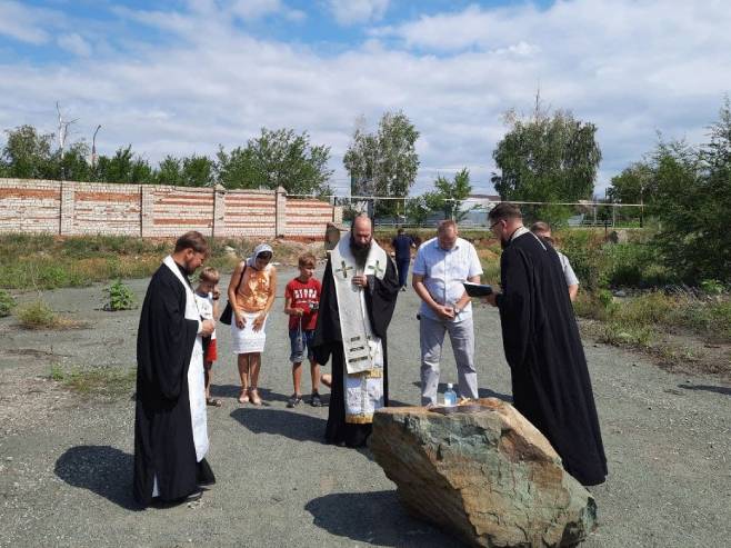 Темељ цркве Јасеновац на Уралу Темељ цркве Јасеновац на Уралу - Фото: Facebook