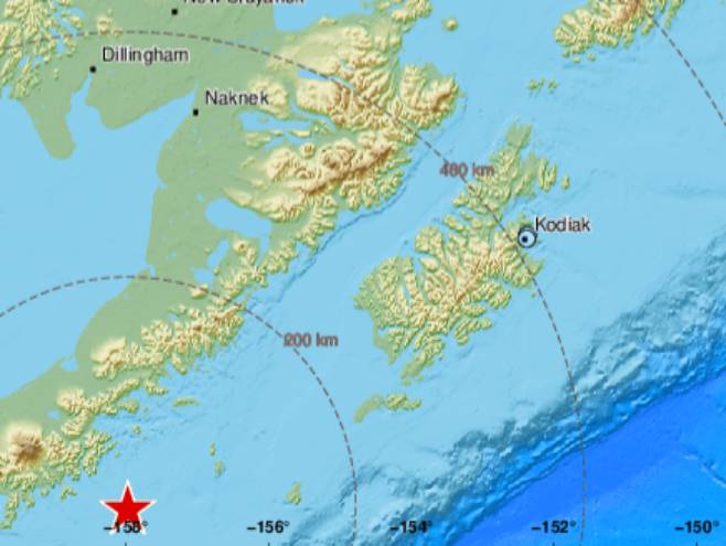 Земљотрес на Аљасци (Фото: EMSC) - 