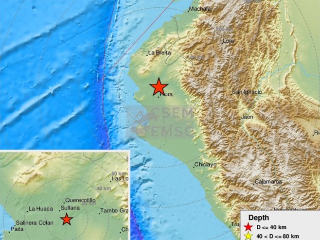 Земљотрес погодио Перу (фото:ЕМСЦ) - 