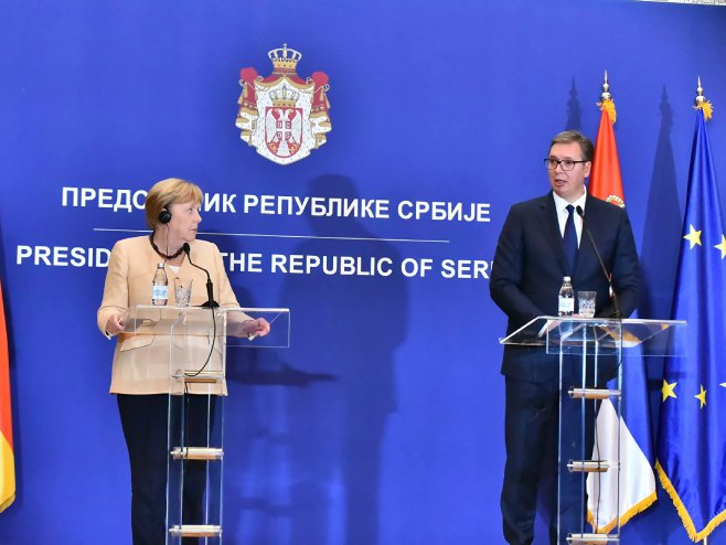 Меркел и Вучић (Фото:Sputnik / Lola Đorđevic)́ Меркел и Вучић (Фото:Sputnik / Lola Đorđevic)́ -