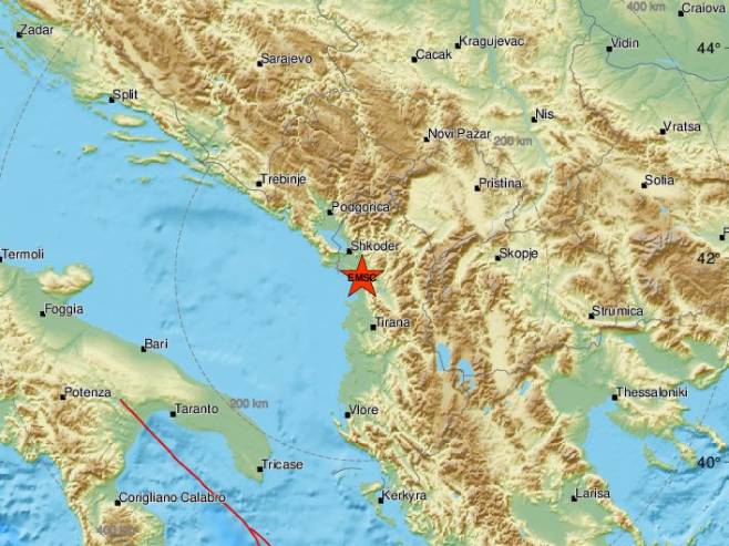 Земљотрес у Албанији (Фото: EMSC) - 