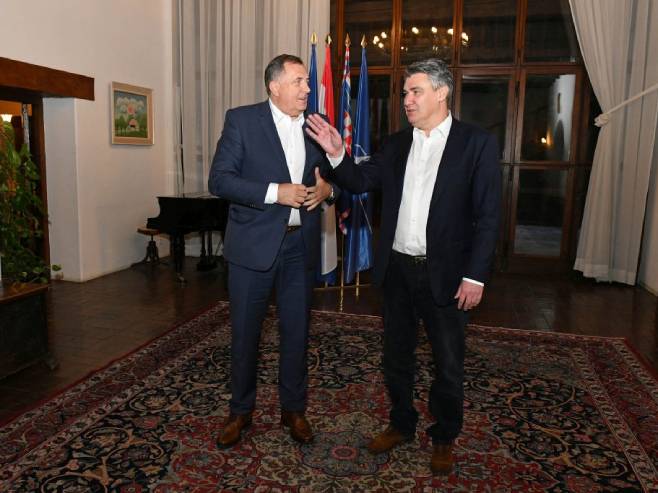 Milorad Dodik i Zoran Milanović (Foto: predsjednik.hr) 