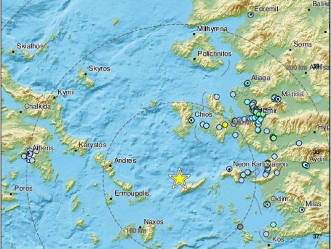 Земљотрес у Грчкој (Фото: EMSC Twitter) - 