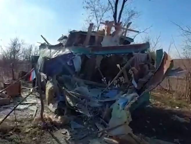 Уништени руски пункт Уништени руски пункт - Фото: Screenshot/YouTube