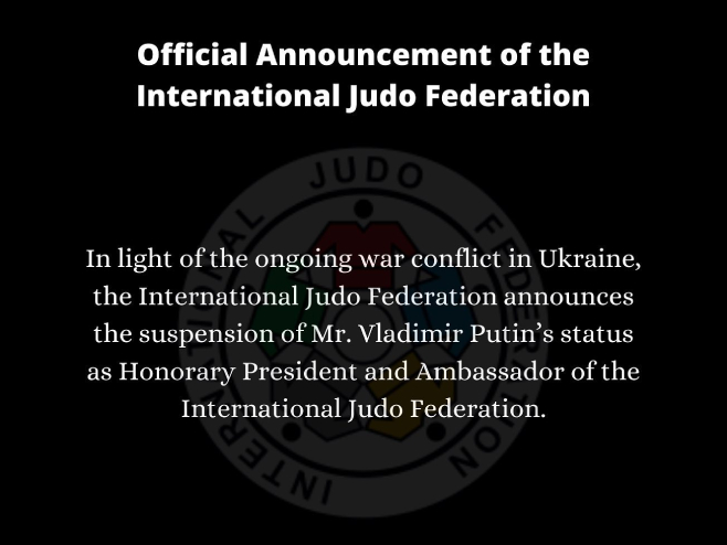 Саопштење Међународне џудо федерације (фото: facebook.com/judo) - 