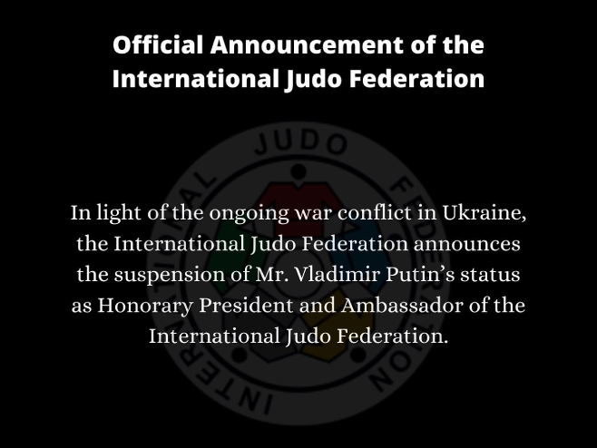 Саопштење Међународне џудо федерације (фото: facebook.com/judo) Саопштење Међународне џудо федерације (фото: facebook.com/judo) -