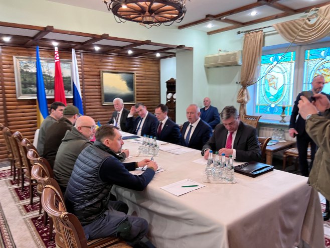 Преговори Русије и Украјине у Бјелорусији (Фото: Минстарство иностраних послова Бјелорусије) Преговори Русије и Украјине у Бјелорусији (Фото: Минстарство иностраних послова Бјелорусије) -