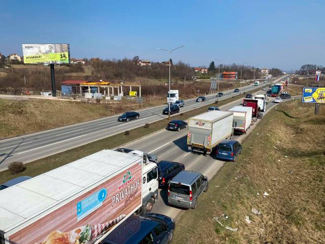 Protest prevoznika (Foto: RTRS)