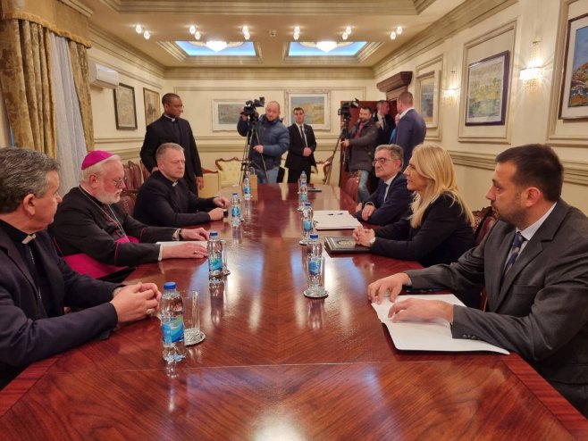 Цвијановић и Галагер - Фото: РТРС