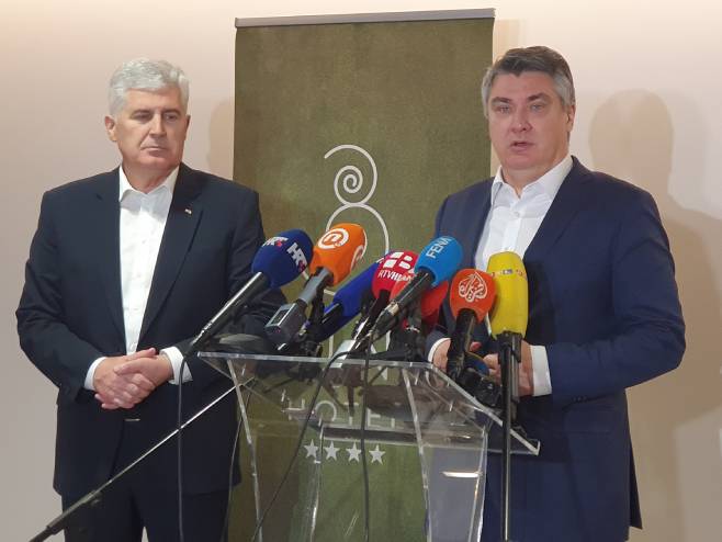 Драган Човић и Зоран Милановић - Фото: СРНА