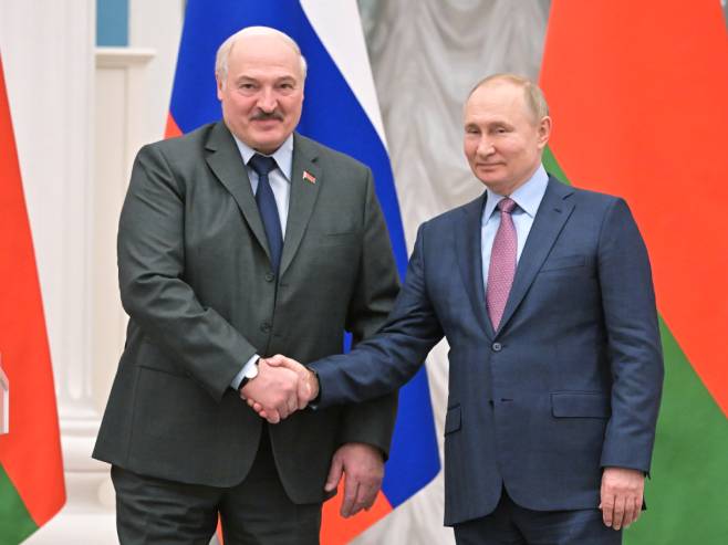 Лукашенко и Путин (Фото илустрација: EPA-EFE/SERGEY GUNEEV / SPUTNIK / KREMLIN POOL) - 