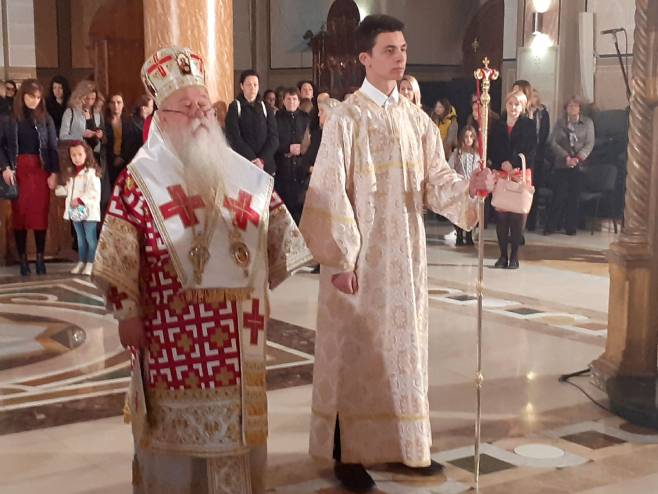 Васкршња литургија у Саборној цркви Рођења Пресвете Богородице у Сарајеву Васкршња литургија у Саборној цркви Рођења Пресвете Богородице у Сарајеву - Фото: СРНА