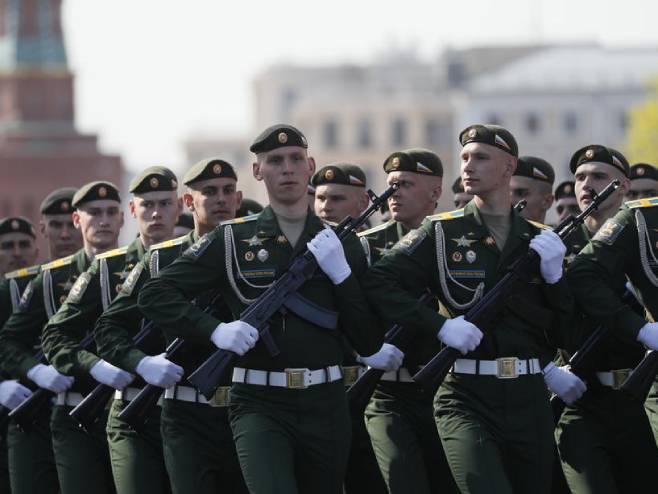 Generalna proba vojne parade u Moskvi (Foto: EPA-EFE/YURI KOCHETKOV) 