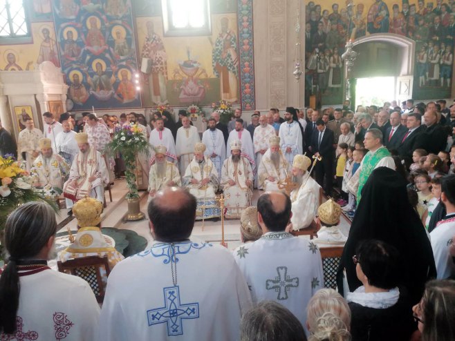 Patrijarh Porfirije u trebinjskom Sabornom hramu Svetog Preobraženja Gospodnjeg - Foto: SRNA