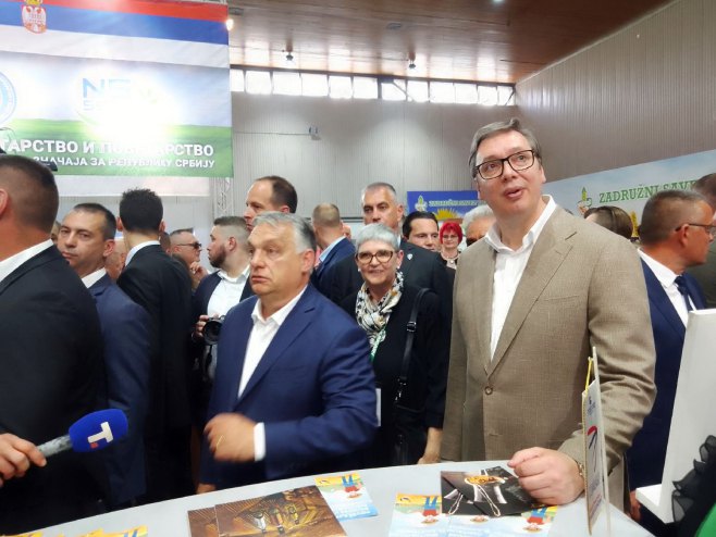 Виктор Орбан и Александар Вучић на Сајму - Фото: РТРС