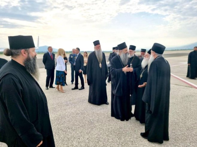 Патријарх Порфирије стигао у Скопље Патријарх Порфирије стигао у Скопље - Фото: СРНА