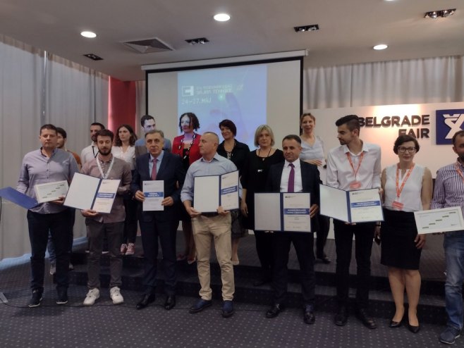 Добитници признања на 64. Међународном сајму технике и техничких достигнућа у Београду - Фото: СРНА