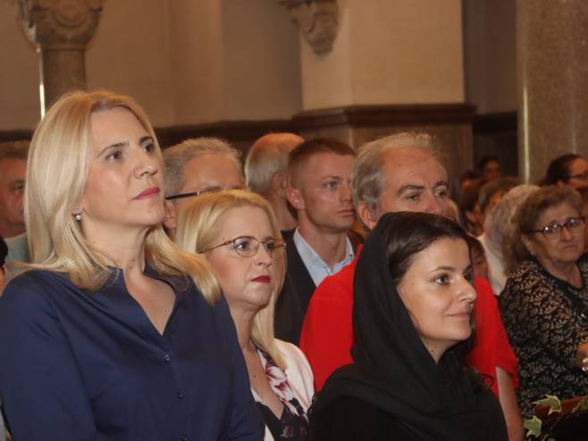 Željka Cvijanović na obilježavanju Spasovdana u Banjaluci (Foto: RTRS)