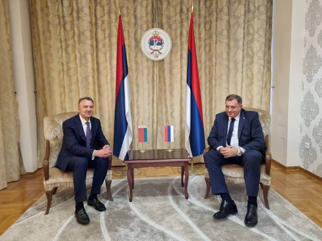 Источно Сарајево - Додик са амбасадором Бјелорусије Источно Сарајево - Додик са амбасадором Бјелорусије - Фото: СРНА