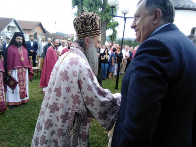 Milorad Dodik i patrijarh Porfirije 