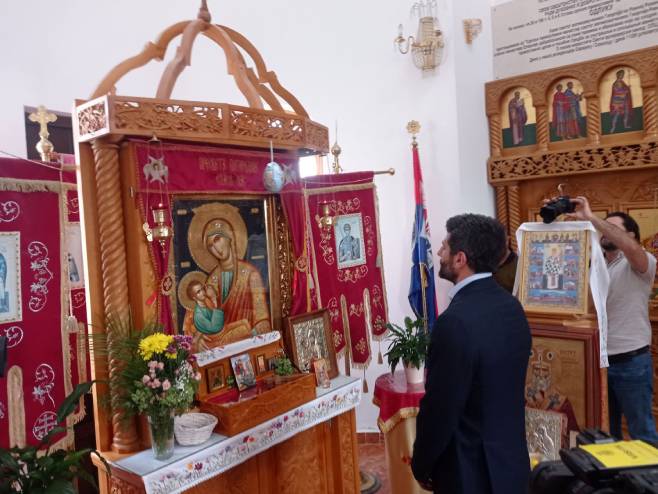 Šapić u posjeti manastiru na Sokocu (Foto: Srna)