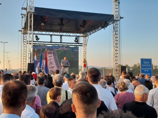 Ozvaničen završetak izgradnje mosta na Savi kod Gradiške (Foto: RTRS)