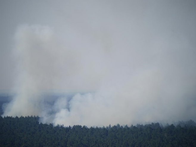 Пожар, Берлин Груневалд (Фото: EPA/CLEMENS BILAN) - 