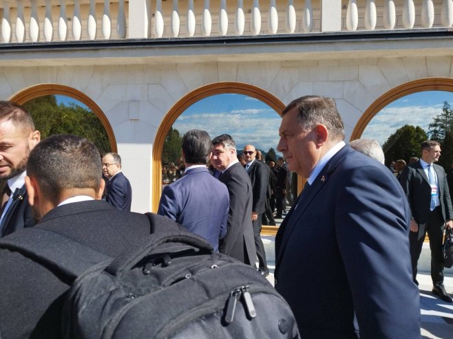 Dodik na sastanku lidera (Foto: RTRS)
