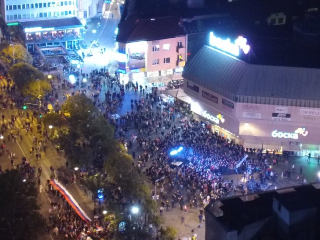 Protest opozicije u Banjaluci (Foto: RTRS)