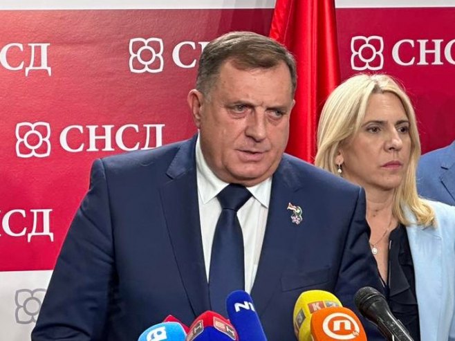 Конференција за новинаре Милорада Додика и Жељке Цвијановић