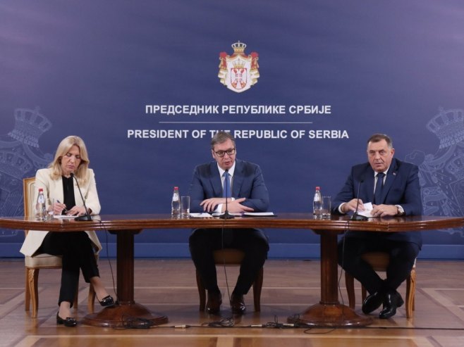 Жељка Цвијановић, Милорад Додик и Александар Вучић Жељка Цвијановић, Милорад Додик и Александар Вучић - Фото: