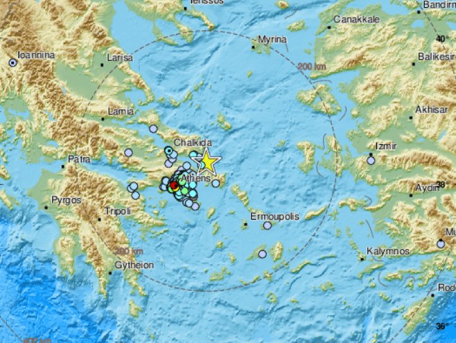 Земљотрес у Грчкој (Фото: EMSC Тwitter) - 